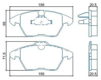 PASTILHA FREIO CITROËN C4 GRAND PICASSO I (UA_) 2.0 i 16V 2010 2013 19