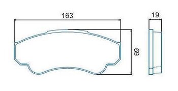 PASTILHA FREIO FIAT 127 2.5 TDI Panorama/Combinato DIANT 1994 2002 164,8X69,2X19