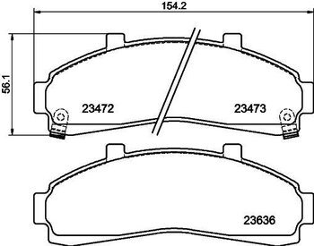 PASTILHA FREIO FORD USA EXPLORER (U2, U_) 4.0 V6 4WD EIXO DIANTEIRO 1996 2001 154,2X56,1X16