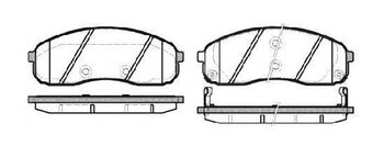 PASTILHA FREIO HYUNDAI ACCENT I (X-3) 2.5 D DIANT 2006 2011 153,7X58,2