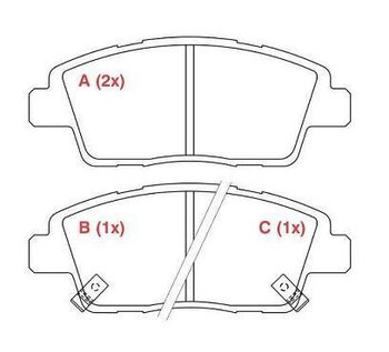 PASTILHA FREIO HYUNDAI ACCENT I (X-3) 1.0 DIANT 2012 2015 16,8X49,3