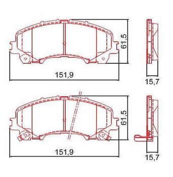 PASTILHA FREIO CHEVROLET TRAILBLAZER (31UX) 3.6 LTZ V6 4WD EIXO DIANTEIRO 2013 2014 60,9