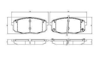 PASTILHA FREIO KIA CERATO II ESPORTIVO (TD) 1.6 16V EIXO DIANTEIRO 2009 2013 130X58X18