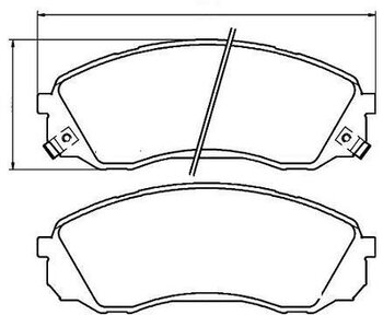 PASTILHA FREIO KIA CARNIVAL / GRAND CARNIVAL III (VQ) 3.8 EIXO DIANTEIRO 2006 2011 164,5X63,4X17,6