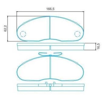 PASTILHA FREIO MERCEDES-BENZ M-CLASS (W163) ML 230 (163.136) 1998 2000 166,6X62X17