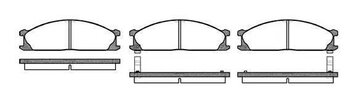 PASTILHA FREIO SUBARU SVX (CX) 3.3 i 24V 4WD (CXW) EIXO DIANTEIRO 1992 1996 159,2X49,1