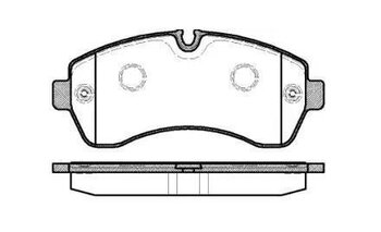 PASTILHA FREIO MERCEDES-BENZ SPRINTER 3,5-t Van de Passageiro (B906) 313 CDI (906.731, 906.733, 906.735) EIXO DIANTEIRO 2012 2019 169,2X73,1