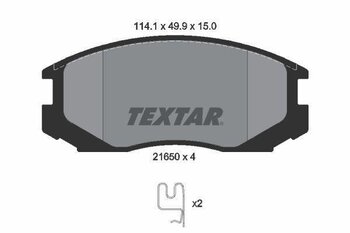 PASTILHA FREIO MITSUBISHI LANCER V (CB_A, CD_A, CE_A) 1.6 GLX 16V (CB4A) EIXO DIANTEIRO 1992 1996 114,1X49,9X15