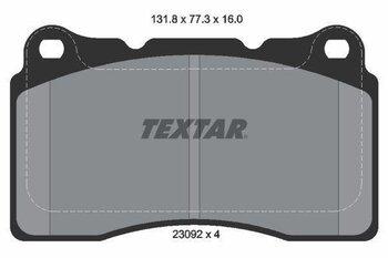 PASTILHA FREIO MITSUBISHI PAJERO SPORT I (K7_, K9_) 3.0 V6 (K96W) EIXO DIANTEIRO 1999 2006 131,8X77,3X16