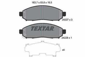 PASTILHA FREIO NISSAN PATHFINDER III (R51) 2.5 dCi LE 4WD EIXO DIANTEIRO 2005 2009 163,7X53,8X16,5