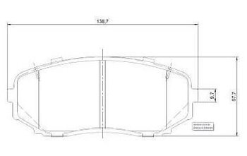 PASTILHA FREIO MITSUBISHI L200 TRITON (KJ_, KK_, KL_) 2.4 DI-D 4WD (KL1T, KL2T) 2015 EM DIANTE 139X17X60