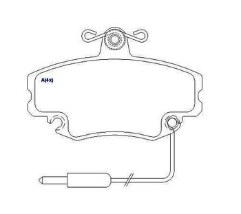 PASTILHA FREIO PEUGEOT 408 1.9 DIANT 1989 1993 99,6X64,8X18