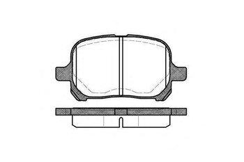 PASTILHA FREIO TOYOTA CAMRY (_V2_) 3.0 24V (MCV20_) EIXO DIANTEIRO 1996 2001 116,8X59,5X17