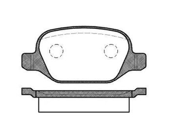 PASTILHA FREIO ALFA ROMEO 156 (932_) 2.5 V6 24V (932A1) EIXO TRASEIRO 1997 2001 95,6X43,9X16,6