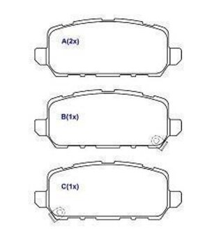 PASTILHA FREIO HONDA ACCORD IX Sedan (CR) 2.4 EX (CR2) TRAS 2013 2014