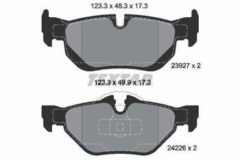 PASTILHA FREIO BMW 1 (E81) 130 i EIXO TRASEIRO 2007 2009 123,3X17,3