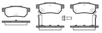 PASTILHA FREIO HONDA CRX III (EH, EG) 1.6 VTi 16V (EG2) EIXO TRASEIRO 1992 1998 88,9X36,8X13