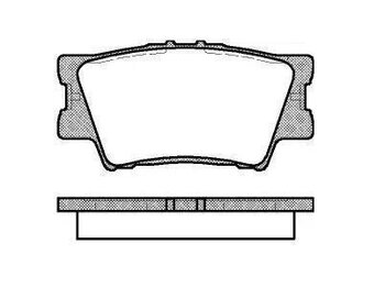 PASTILHA FREIO TOYOTA RAV 4 III (_A3_) 2.4 4WD (ACA31, ACA33) EIXO TRASEIRO 2005 2012 15,5X96,6