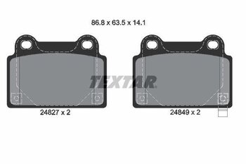 PASTILHA FREIO MITSUBISHI LANCER VIII (CY_A, CZ_A) 2.0 i GT 4WD EIXO TRASEIRO 2013 2016 86,8X63,5X14,1