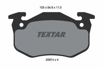 PASTILHA FREIO PEUGEOT 306 (7B, N3, N5) 1.8 SX 16V EIXO TRASEIRO 1999 2003 105X54,9X11