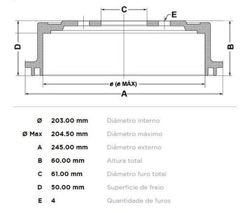 KIT 2 PÇs DISCO FREIO NISSAN 300 1.6 16V 2017 EM DIANTE 25X25X12