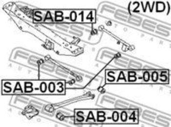 SUBARU IMPREZA SW (GF) 2.0 SW (GF8) EIXO TRASEIRO TRASEIRA 1995 1998