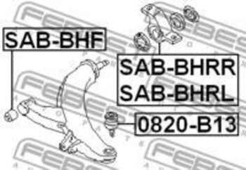 SUBARU LEGACY II SW (BG) 2.5 i Outback 4WD (BG9) EIXO INFERIOR FRONTAL À FRENTE 1996 1999