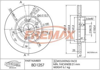 DISCO FREIO HONDA CR-V I (RD) 2.0 ELX 16V 4WD (RD1, RD3) EIXO DIANTEIRO 1999 2002 29X29X12