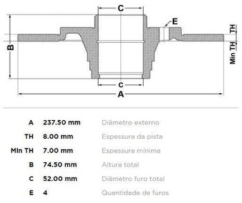 RENAULT 19 II (B/C53_) 1.8 (B/C53Y) TRAS 1992 1995 24X24X12