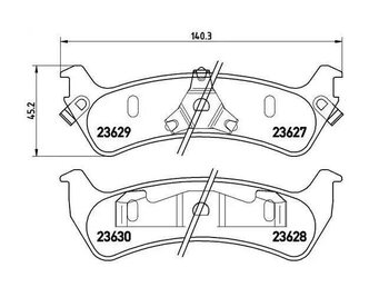 PASTILHA FREIO FORD USA AEROSTAR 5.0 4WD TRAS 1996 2001