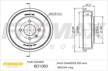 KIT 2 PÇs TAMBOR FREIO JAC J3 Hatch 1.5 S Jetflex 2013 2015 25x25x12