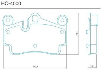 PASTILHA FREIO AUDI Q7 (4LB) 3.0 TFSI quattro EIXO TRASEIRO 2010 2015 112,3X73,3X16,6