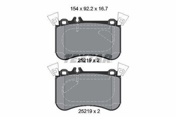 PASTILHA FREIO MERCEDES-BENZ GLA-CLASS (X156) GLA 45 AMG 4-matic (156.952) EIXO DIANTEIRO 2014 2019 154X92,2X16,7