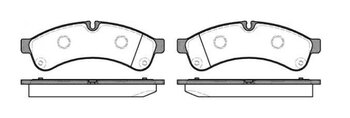 PASTILHA FREIO IVECO DAILY V Furgão 35C17, 35S17, 40C17, 45C17, 50C17, 60C17, 65C17, 7 EIXO TRASEIRO 2012 2019 164,7X66,3X20,3