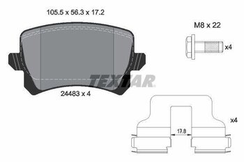 VW PASSAT B6 (3C2) 2.0 FSI Confortline EIXO TRASEIRO 2005 2010 105,5X56,3X17,2