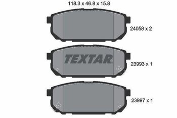 PASTILHA FREIO KIA SORENTO I (JC) 2.5 CRDi 4WD EIXO TRASEIRO 2002 2011 118,3X46,8X15,8