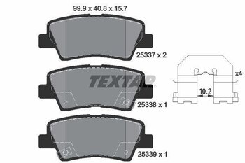 PASTILHA FREIO HYUNDAI SONATA V (NF) 3.3 EIXO TRASEIRO 2004 2012 99,9X40,8X15,7