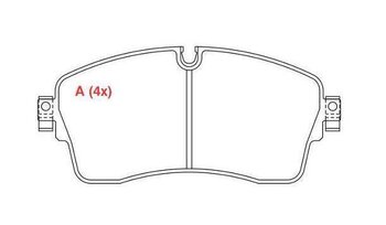 PASTILHA FREIO LAND ROVER RANGE ROVER EVOQUE (L551) 2.0 P300 4x4 EIXO DIANTEIRO 2020 EM DIANTE 175,2X78,7X16,9