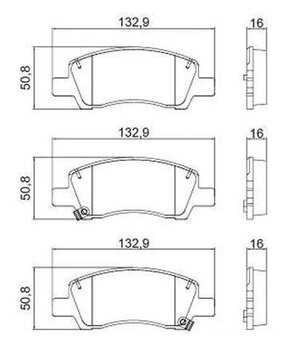 PASTILHA FREIO HYUNDAI HB20S Sedan (BR2) 1.0 T-GDi Flex EIXO DIANTEIRO 2019 EM DIANTE 50,8