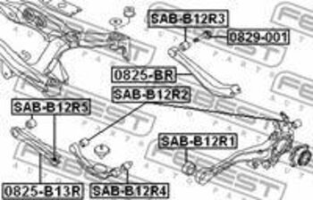 SUBARU TRIBECA (B9) 3.6 (WXF) EIXO TRASEIRO CENTRO 2007 EM DIANTE