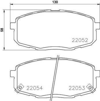 PASTILHA FREIO HYUNDAI CRETA 1.6 Attitude, Pulse, Flex EIXO DIANTEIRO 2017 2021 130X58X18