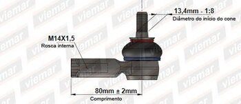 TERMINAL DIRECAO HYUNDAI CRETA 1.6 Attitude, Pulse, Flex DIANT LD 2017 2021