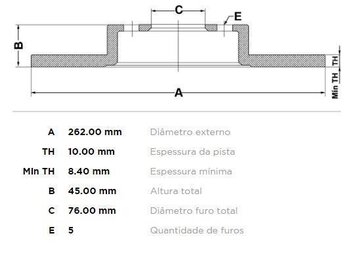 KIT 2 PÇs DISCO FREIO HYUNDAI ACCENT I (X-3) 1.6 GDI TRAS 2011 2012 27X27X12