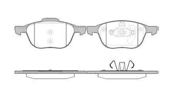 PASTILHA FREIO FORD FOCUS II (DA_, HCP, DP) 2.0 Ghia EIXO DIANTEIRO 2008 2010 18