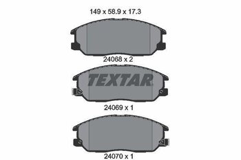 PASTILHA FREIO KIA SORENTO I (JC) 3.5 V6 4WD EIXO DIANTEIRO 2003 2009 149X58,9X17,3