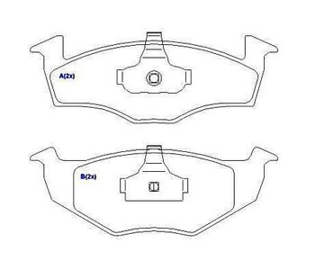 PASTILHA FREIO VW POLO III CLASSIC (6V2) 1.8 MI EIXO DIANTEIRO 1996 1998 141,5X50,7