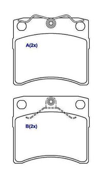 PASTILHA FREIO VW APOLLO tres volumes 1.6 DIANT 1992 2000 91,8X80X18,2