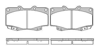 PASTILHA FREIO TOYOTA 4 RUNNER (KZN18_, VZN18_, RZN18_) 2.5 D-4D DIANT 2005 2015 119,2X68X17