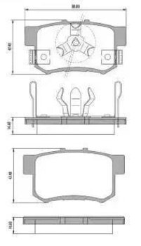 PASTILHA FREIO HONDA CR-V II (RD_) 2.0 (RD5) TRAS 2005 2007