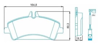 PASTILHA FREIO MERCEDES-BENZ 100 Caixa (631) 515 CDI TRAS 2012 EM DIANTE